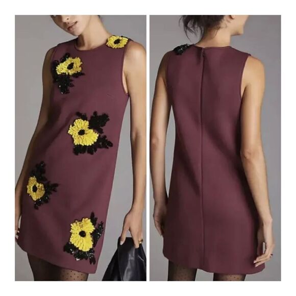 New Anthropologie Sequined Shift Mini Dress size M 
NWT
Retail $240 - Picture 1 of 11